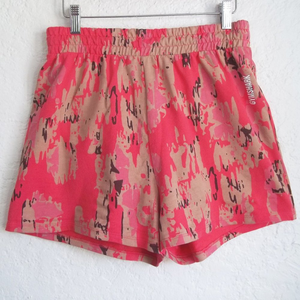 Gymshark Coral Pink and Tan Athletic Shorts